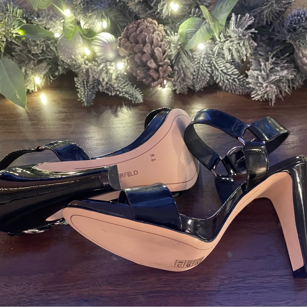 NWT Karl Lagerfield Paris Corine Patent Leather Heels. Sz. 9.5 - Picture 9 of 9
